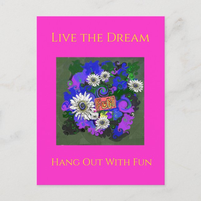 Postal Fresco Colorido Divertido Feliz (Anverso)