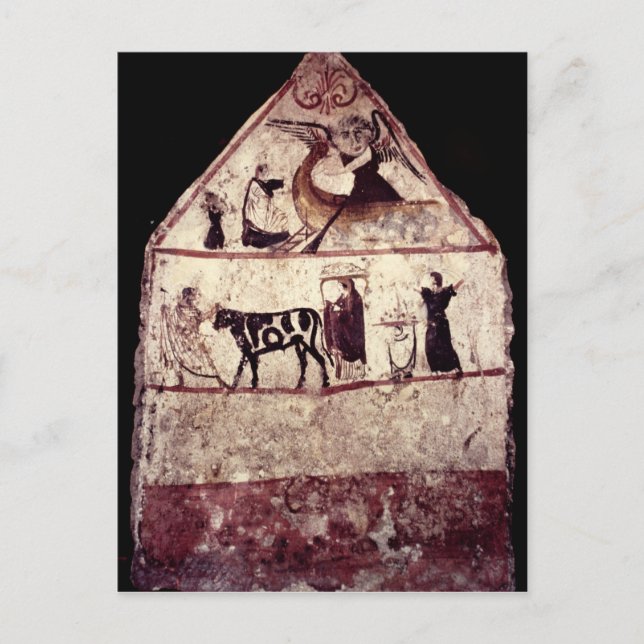 Postal Fresco de la tumba de Gaudio, c.480 A.C. (Anverso)