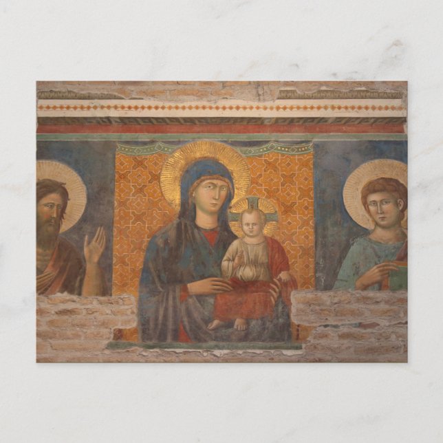 Postal Fresco De Madonna Y Niño (Anverso)