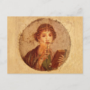 Postal Fresco de Sappho en Pompeya
