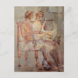 Postal Fresco de una lección de música, Pompeya