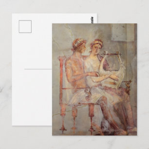 Postal Fresco de una lección de música, Pompeya