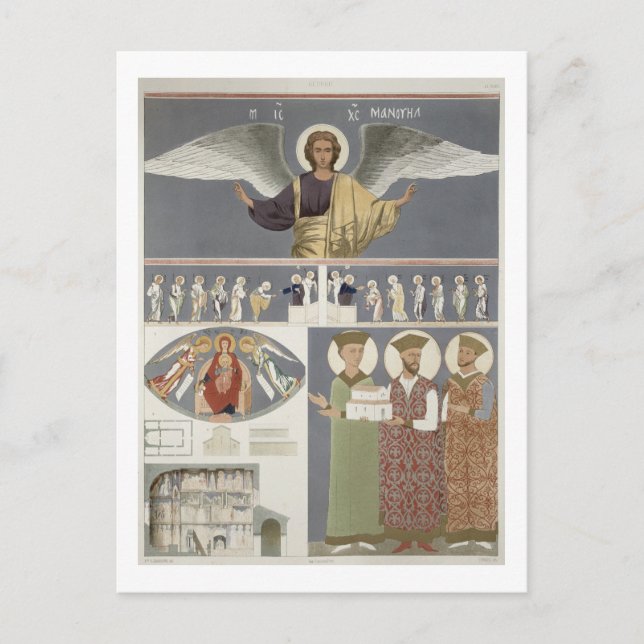 Postal Frescos de la Iglesia Ortodoxa de Nekrssi cerca (Anverso)