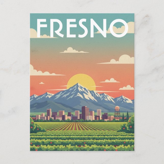 Postal Fresno California Central Valley (Anverso)