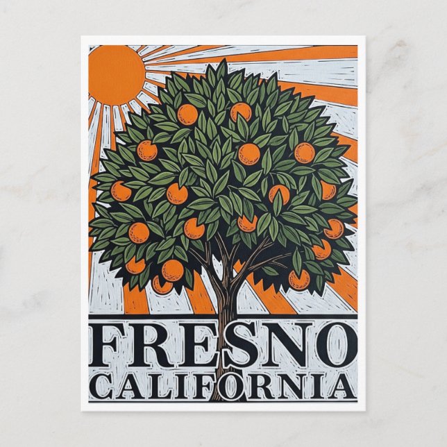 Postal Fresno California Central Valley (Anverso)