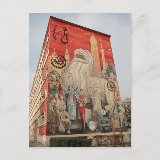 Postal Fresque Shanghaï - Punto Mur - Lyon (Anverso)