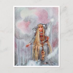 Postal Freya girando las nubes por Helen Stratton