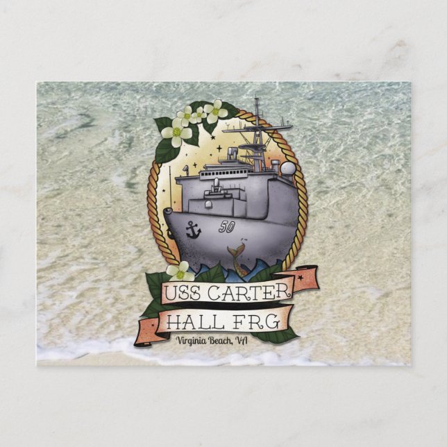 postal FRG de USS Carter Hall (Anverso)