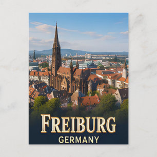 Postal ✈️ Friburgo Alemania Regalo de viaje 🏛️