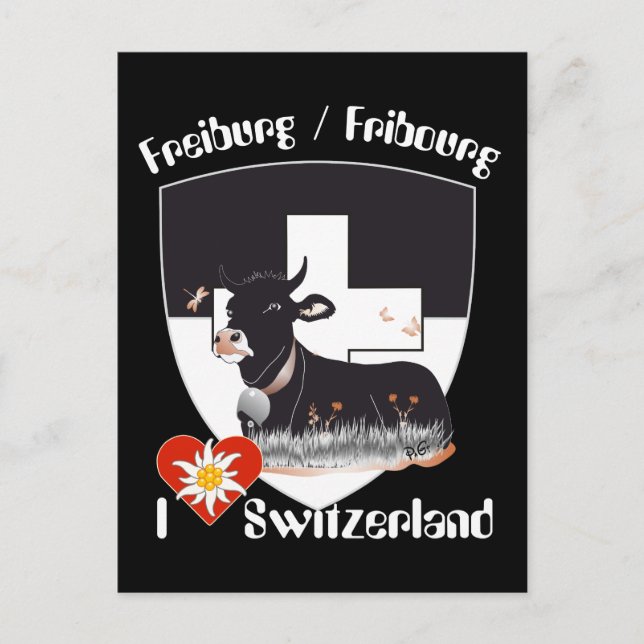 Postal Friburgo/Fribourg Schweiz Suisse Postkarte (Anverso)