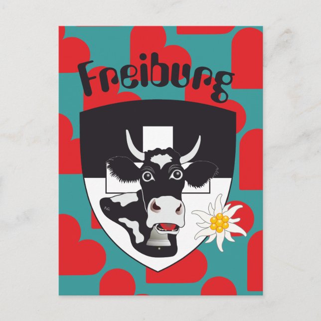 Postal Friburgo/Fribourg Schweiz Suisse Postkarte (Anverso)