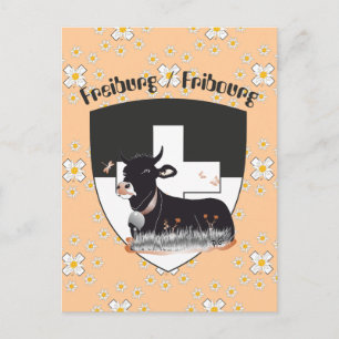 Postal Friburgo/Fribourg Schweiz Suisse Postkarte