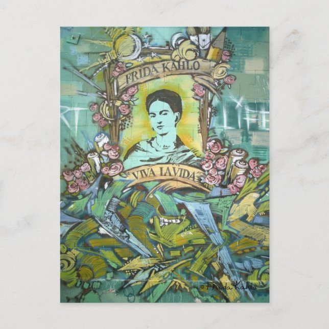 Postal Frida Kahlo Graffiti (Anverso)