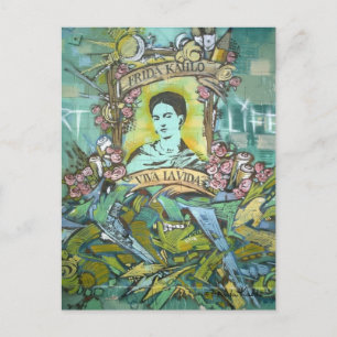 Postal Frida Kahlo Graffiti