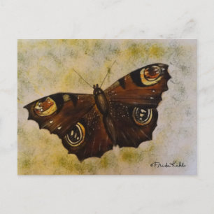 Postal Frida Kahlo Mariposa pintada