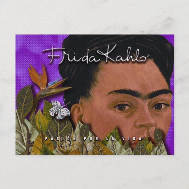Postal Frida Kahlo Pasion Por La Vida (Anverso)