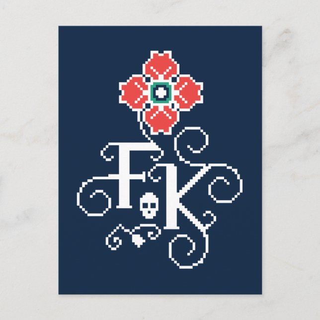 Postal Frida Kahlo | Tributo floral (Anverso)