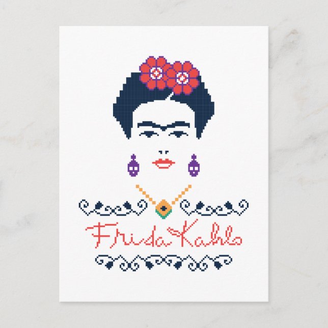 Postal Frida Kahlo | Viva México (Anverso)