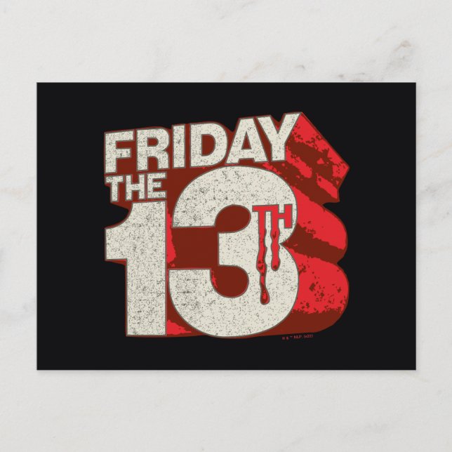 Postal Friday the 13th | Bleeding Stacked 3D Logo (Anverso)
