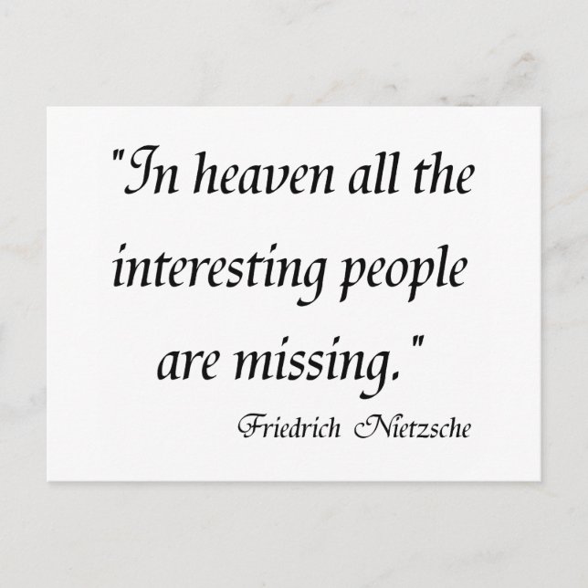 Postal ¡Friedrich Nietzsche Cita en camisetas! (Anverso)