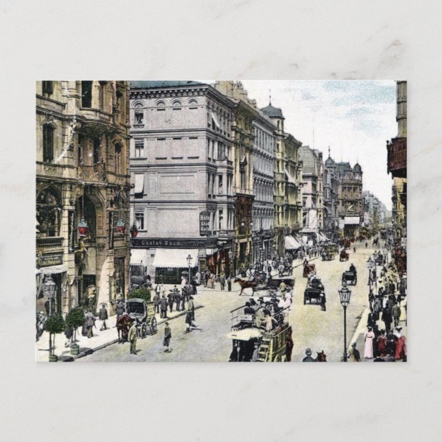 Postal Friedrichstrasse de Berlín de los años 1890 (Anverso)