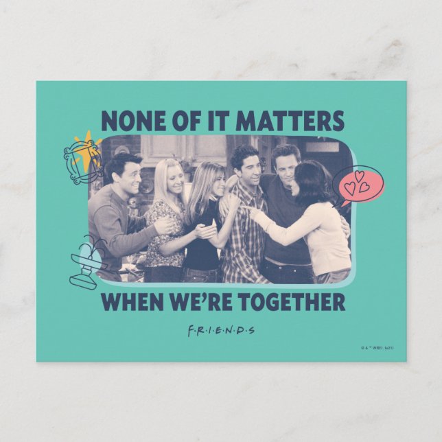 Postal FRIENDS™ | Abrazo grupal (Anverso)