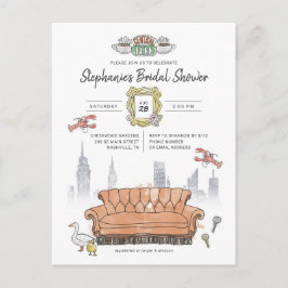 Postal FRIENDS™ | Central Perk Acuarela Despedida de Solt