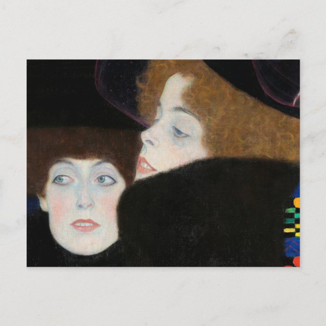 Postal Friends I, The Sisters by Gustav Klimt (Anverso)