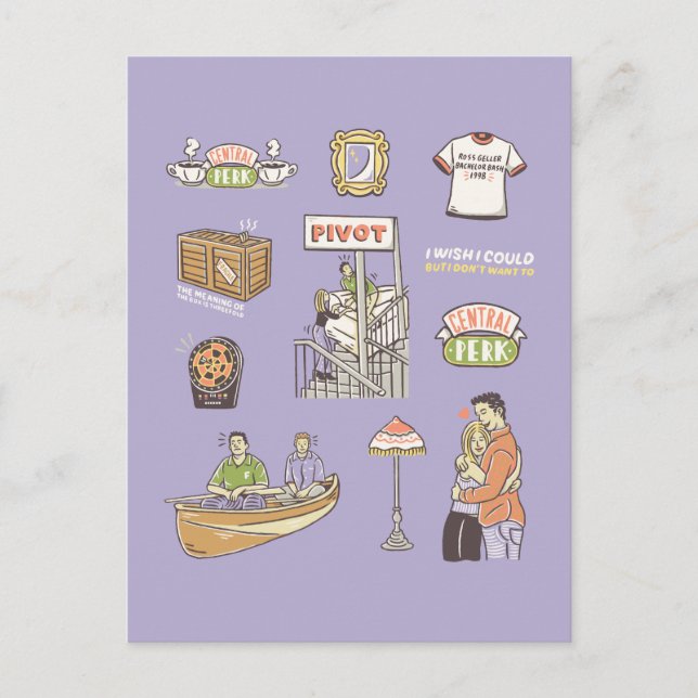 Postal FRIENDS™ | Iconos de Dibujos Animados (Anverso)