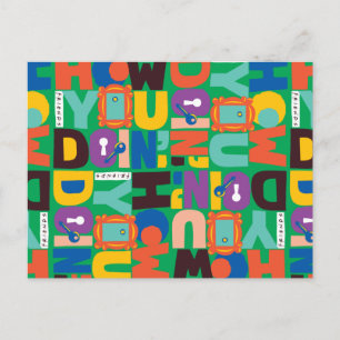Postal FRIENDS™ Patrón Vibrante 'How You Doin''