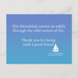 Postal Friendship Greeting Card To Say "Thank you" 