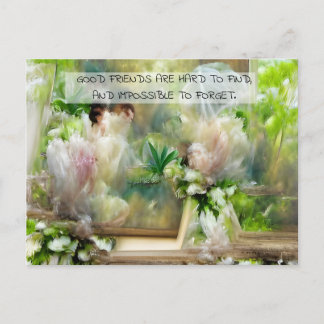 Postal Friendship Quote Beautiful Floral