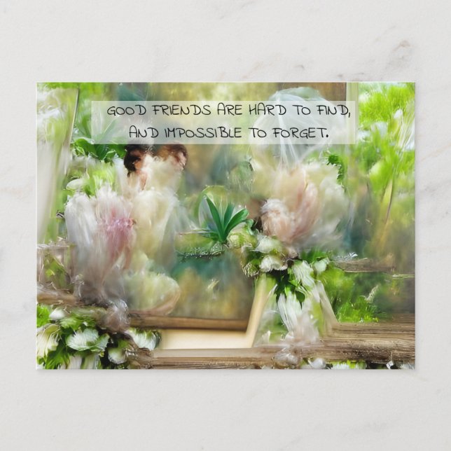 Postal Friendship Quote Beautiful Floral (Anverso)