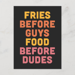 Postal Fries Antes De Chicos Cita Graciosa