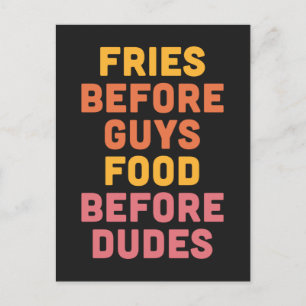Postal Fries Antes De Chicos Cita Graciosa