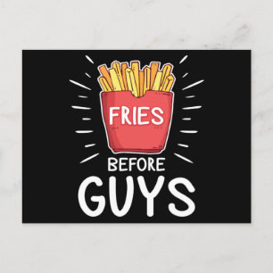 Postal Fries antes de muchachos Graciosos obsequios de co