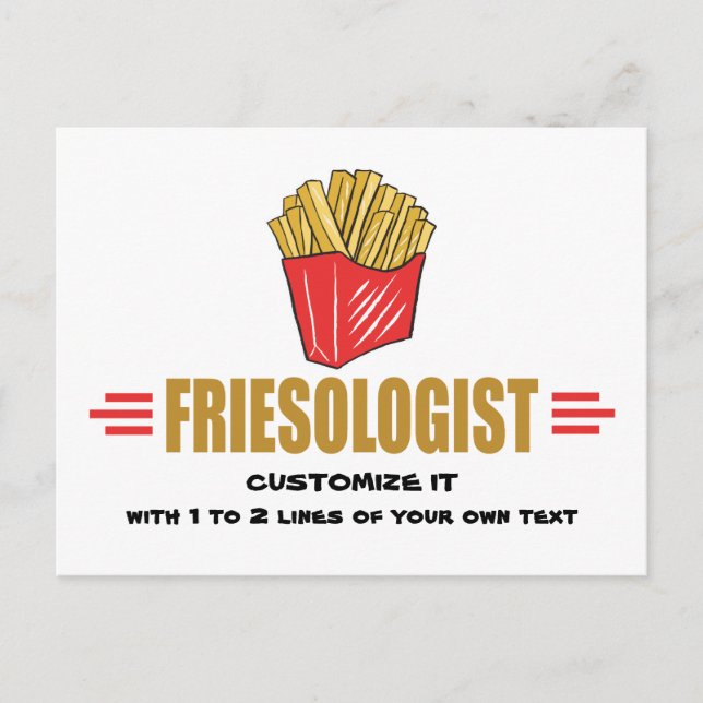 Postal Fries franceses divertidas (Anverso)
