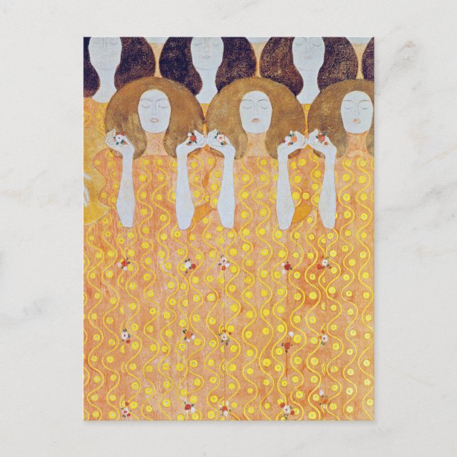 Postal Frieze de Beethoven (detalle), Gustav Klimt (Anverso)
