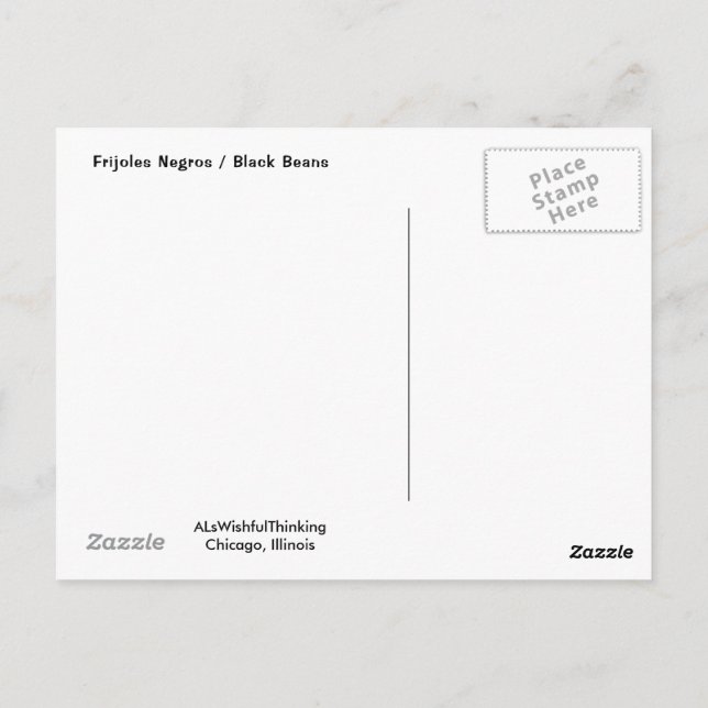 Postal Frijoles Negros / Black Beans (Reverso)