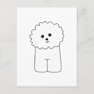Postal Frisa Bichon, Perro Cute.