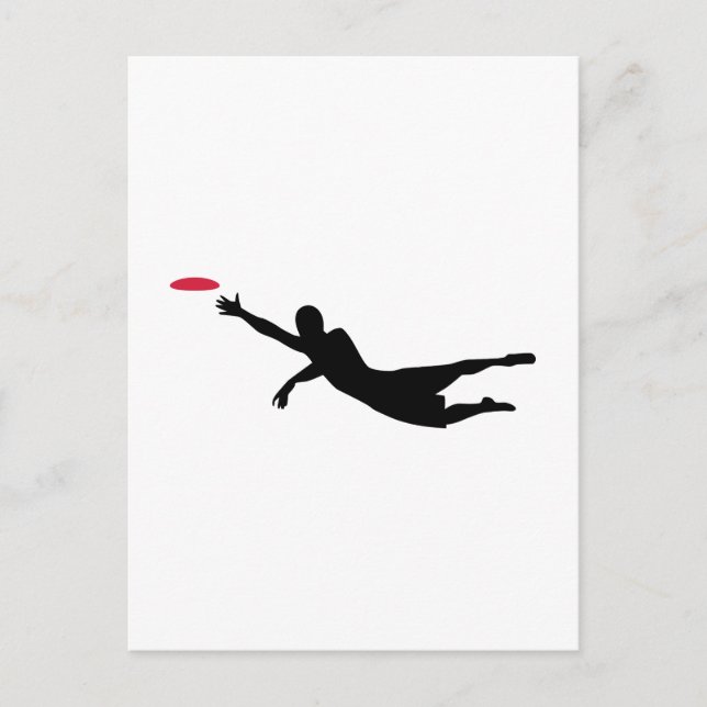 Postal Frisbee de golf en disco (Anverso)