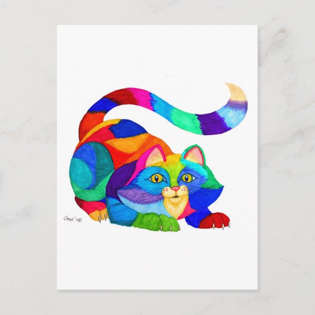 Postal Frisky cat (Anverso)