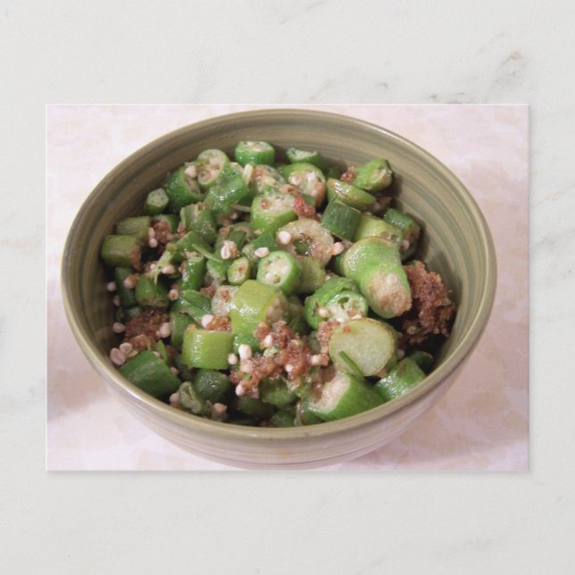 Postal frito okra Postcard (Anverso)
