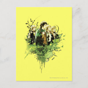 Postal FRODO™ con colección de vectores de Hobbits