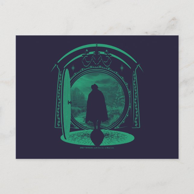 Postal FRODO™ Dejando la silueta de THE SHIRE™ (Anverso)