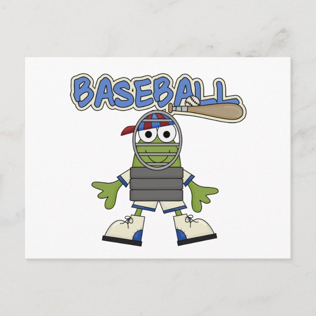 Postal Frog Baseball - Camisetas de Catcher y regalos (Anverso)
