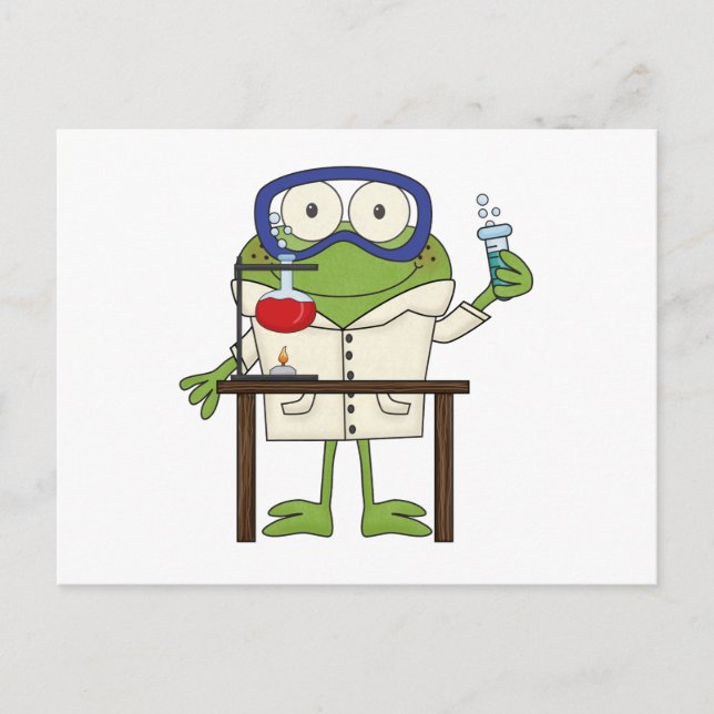 Postal Frog in the Science Lab (Anverso)