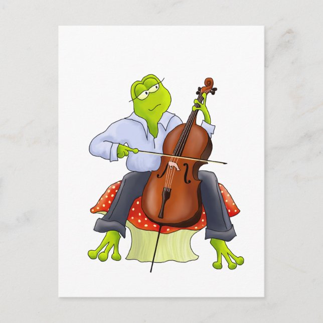 Postal Frog Plays Cello (Anverso)
