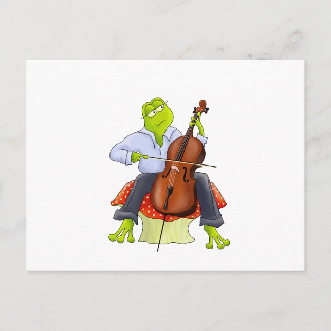 Postal Frog Plays Cello (Anverso)