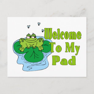 Postal Froggy Dice Bienvenidos A Mi Pad